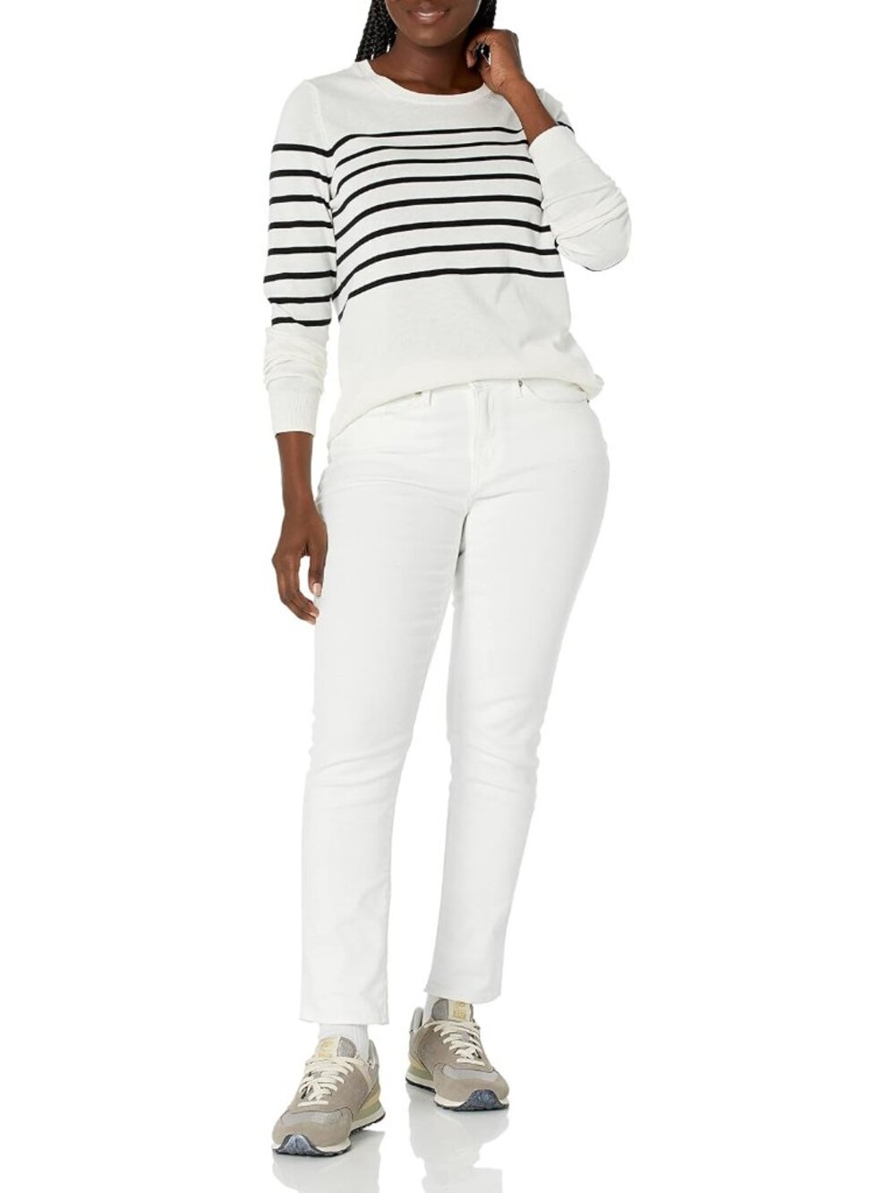 Women's Long-Sleeve Lightweight Crewneck Sweater, Flattering Available in Plus S - Picture 5 of 7